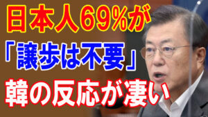 日本人の６９％が「隣国との関係改善を急がない！」この結果をを見た隣国人の反応が凄いことに！日本の反応「譲歩する必要なし」